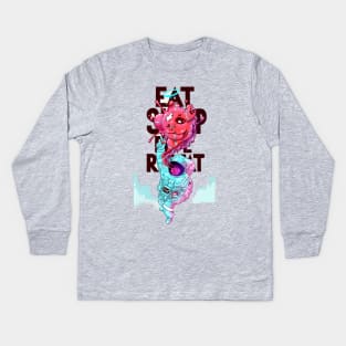 Eat Sleep Rave Repeat Kids Long Sleeve T-Shirt